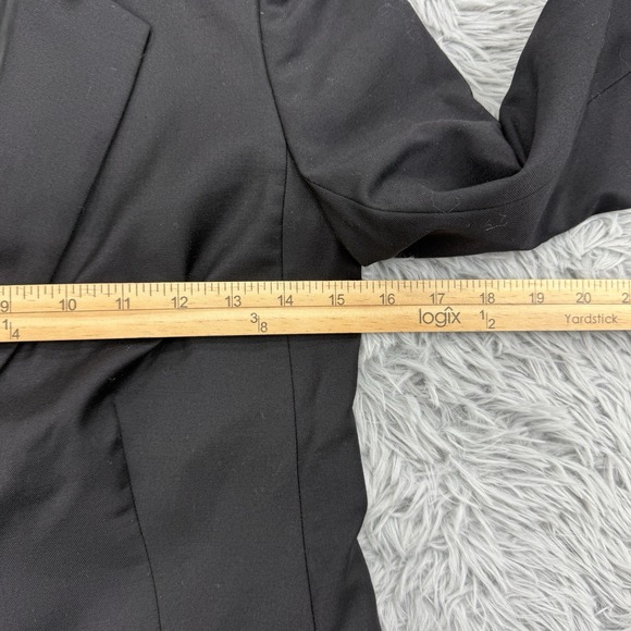 J Crew Blazer Womens 0 Black Super 120s 100% Wool Career Office Business Woman - Picture 4 of 12
